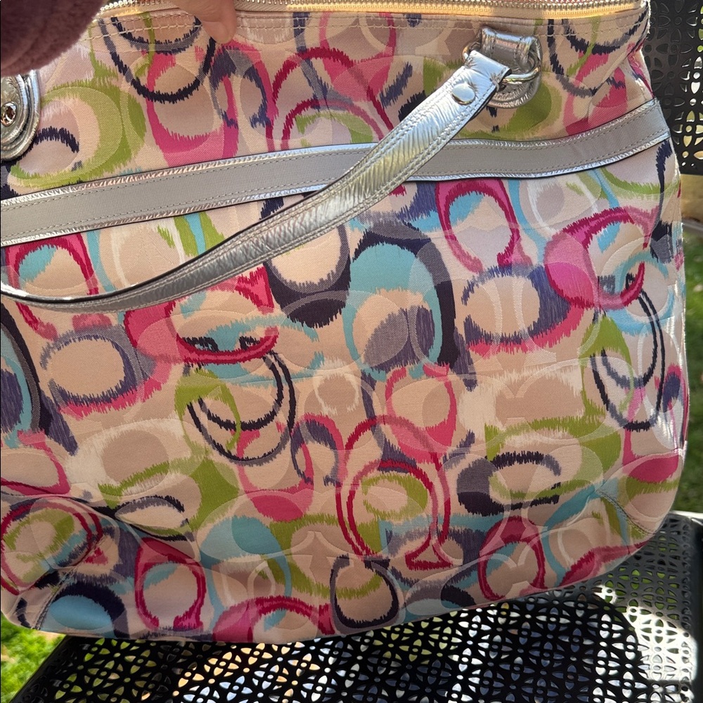 Coach Multicolor Patterned Shoulder Bag Vintage - Picture 5 of 8